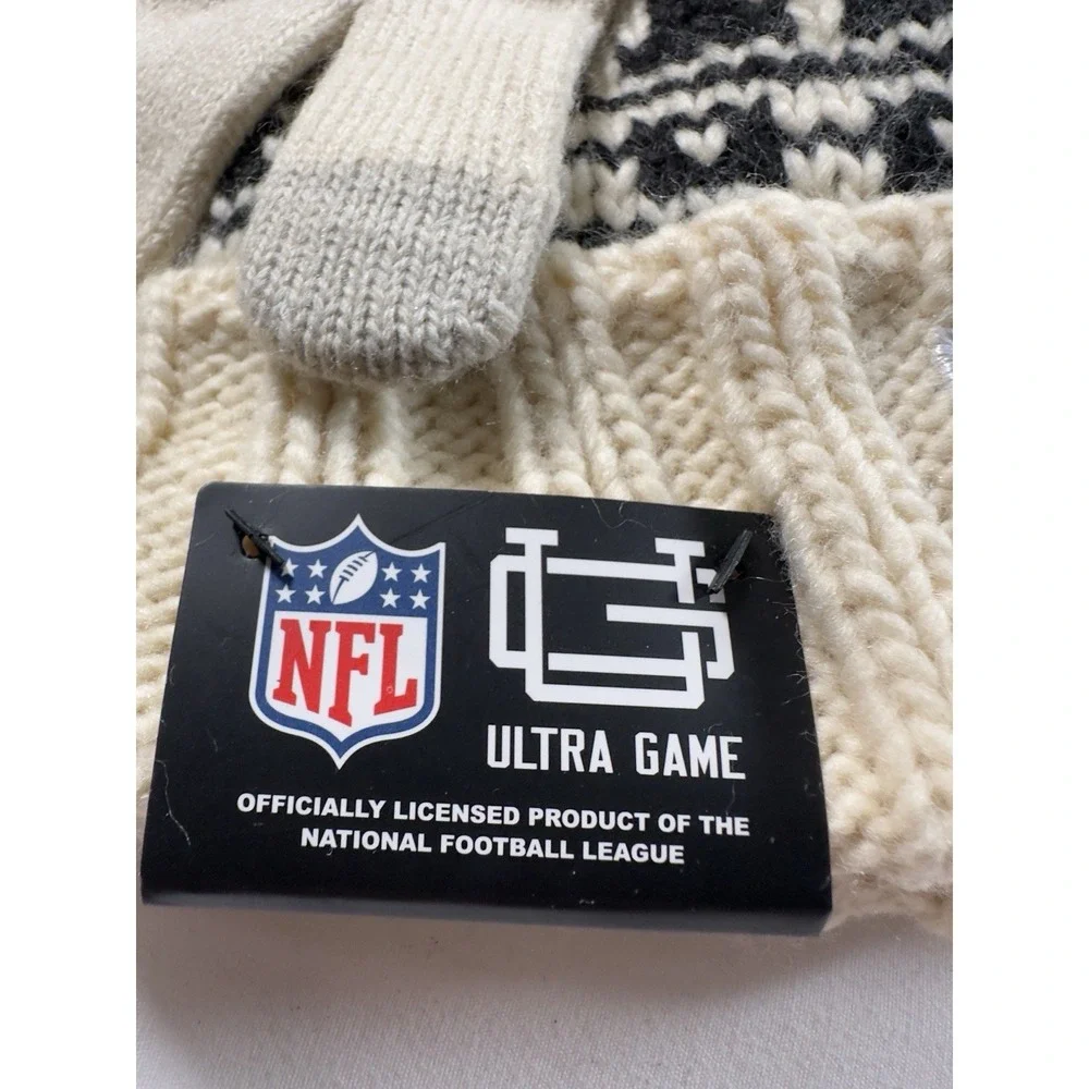 NFL Las Vegas Raiders Hat Gloves Set NWT Plus Knit Headband Neck Warmer